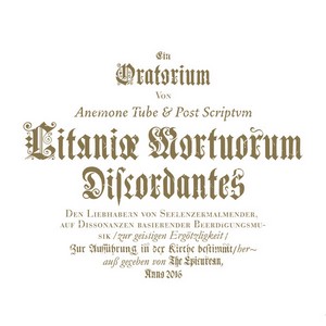 Cover ANEMONE TUBE/POST SCRIPTVM